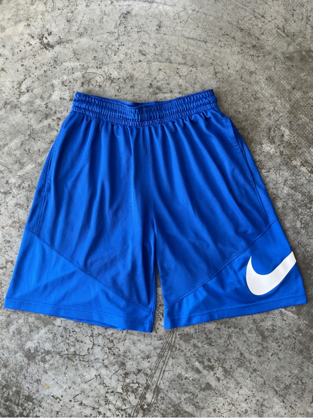Nike Men’s XL HBR Basketball Shorts Game Royal Blue Big Swoosh Mesh Athletic